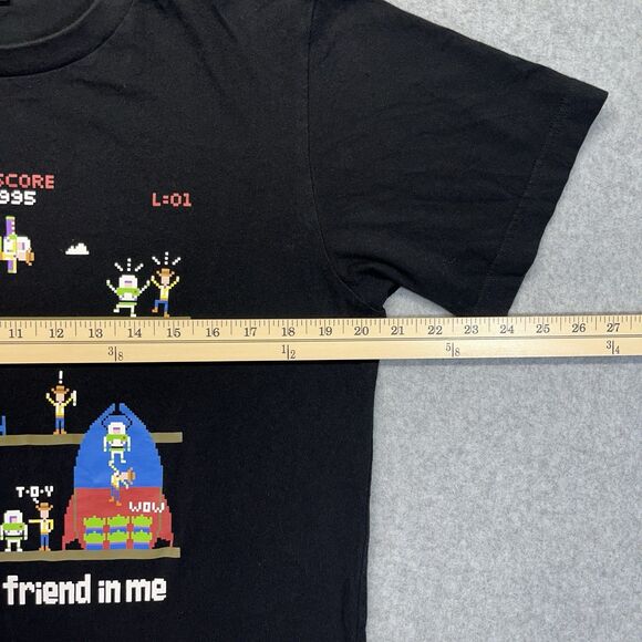 Pixar Toy Story T-Shirt Men’s Medium Black 8-Bit Buzz Woody UTGP Disney - Picture 7 of 9